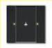Switch sensor, 1-gang, Impressivo, Black / Soft Touch, with integrated bus coupler