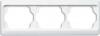 Cover frame 3gang frame, Alpha exclusive, studio white, Horizontal