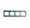 Cover frame 4gang frame, Alpha exclusive, Titanium, Horizontal