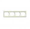 Cover frame 4gang frame, Alpha exclusive, Ivory, Horizontal