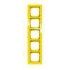 Cover frame, Axcent, 5-gang, yellow?