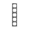 Cover frame Cover frame, 80mm, 5-gang, steel pure stainless steel
