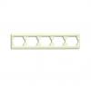 Cover frame 5gang frame, Alpha exclusive, Ivory, Horizontal