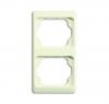 Cover frame 2gang frame, Alpha exclusive, Ivory, Vertical