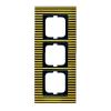 Cover frame, Carat, 3-gang, vertical, Gold?