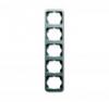 Cover frame 5gang frame, Alpha nea, Titanium, Vertical