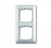 Cover frame with decorative styling frame 2gang frame, Basic, Ivory