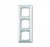 Cover frame with decorative styling frame 3gang frame, Basic, Ivory