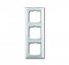 Cover frame with decorative styling frame 3gang frame, Basic, Alpine White