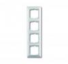 Cover frame with decorative styling frame 4gang frame, Basic, Ivory