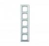 Cover frame with decorative styling frame 5gang frame, Basic, Ivory