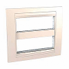 Unica Plus - cover frame (fix. frame) - 2 gangs (H) - 2x6 m - ivory/ivory