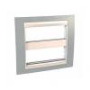 Unica Plus - cover frame (fix. frame) - 2 gangs (H) - 2x6 m - mist grey/ivory