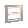 Unica Plus - cover frame (fix. frame) - 2 gangs (H) - 2x6 m - mink/ivory