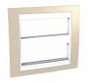 Unica Plus - cover frame (fix. frame) - 2 gangs (H) - 2x6 m - sand/white