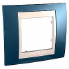 Unica Plus - cover frame - 1 gang - glacier blue/ivory