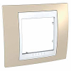 Unica Plus - cover frame - 1 gang - sand/white