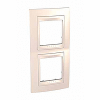 Unica Plus - cover frame - 2 gangs - ivory/ivory