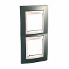 Unica Plus - cover frame - 2 gangs - champagne/ivory