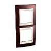 Unica Plus - cover frame - 2 gangs - terracotta/ivory