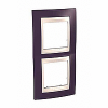 Unica Plus - cover frame - 2 gangs - garnet/ivory