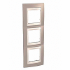 Unica Plus - cover frame - 3 gangs - mink/ivory