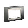 Unica Plus - cover frame - 3 modules - champagne/ivory
