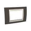 Unica Plus - cover frame - 3 modules - cacao/ivory
