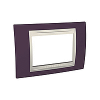 Unica Plus - cover frame - 3 modules - garnet/ivory