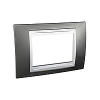 Unica Plus - cover frame - 3 modules - champagne/white