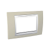 Unica Plus - cover frame - 3 modules - sand/white