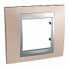 Unica Top - cover frame - 1 gang - Onyx Copper/aluminium