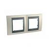 Unica Top - cover frame - 2 gangs, H71 - Opal Titanium/graphite