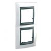 Unica Top - cover frame - 2 gangs - top white/graphite
