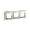 Unica Top - cover frame - 3 gangs, H71 -Opal Titanium /aluminium