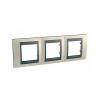 Unica Top - cover frame - 3 gangs, H71 - Opal Titanium/graphite