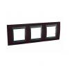 Unica Top - cover frame - 3 gangs, H71 -  Wengue/graphite