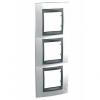 Unica Top - cover frame - 3 gangs - top white/graphite