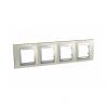 Unica Top - cover frame - 4 gangs, H71 - pal Titanium/aluminium