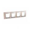 Unica Top - cover frame - 4 gangs, H71 - Onyx Copper/aluminium