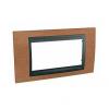 Unica Top - cover frame - 4 modules - cherry tree/graphite