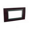 Unica Top - cover frame - 4 modules - wengue/graphite