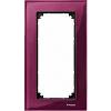 Real glass frame, 2-gang without central bridge piece, Ruby red