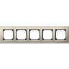 Metal frame, 5-gang, Titanium