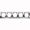 Metal frame, 5-gang, Chrome