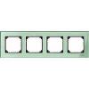 Real glass frame, 4-gang, Emerald green