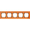 Real glass frame, 5-gang, Calcite orange