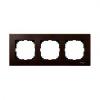 Wood frame, 3-gang, Wenge
