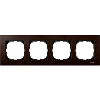 Wood frame, 4-gang, Wenge