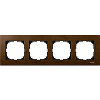 Wood frame, 4-gang, Walnut